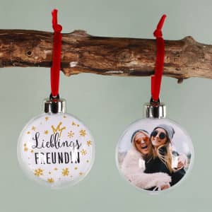 Weihnachtsbaumschmuck mit Foto