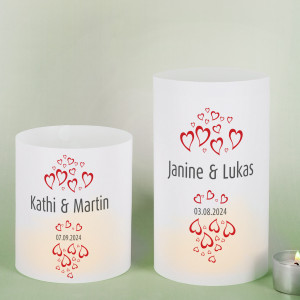 Lichthülle zur Hochzeit personalisiert