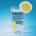 Bedrucktes Trinkglas für Vodka Lemon mit Wunschname