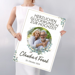 Große Hochzeitskarte mit Foto