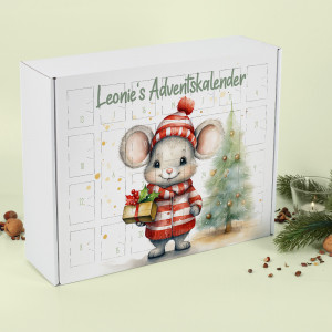 Adventskalender mit Maus & Name