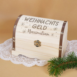 Weihnachtsgeld - Schatztruhe zu Weihnachten für Geldgeschenke