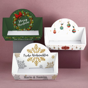 Geschenkkorb zu Weihnachten mit Name personalisiert