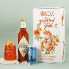 geglitzert nicht gerührt - Glitter Spritz Set mit Glas und Geschenkbox