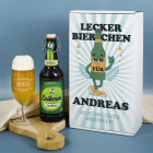 Lecker Bierchen - Leikeim Geschenkset mit Glas, Flasche und Geschenkbox