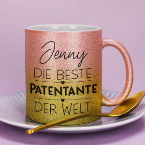 Personalisierte Glitzertasse für Frauen