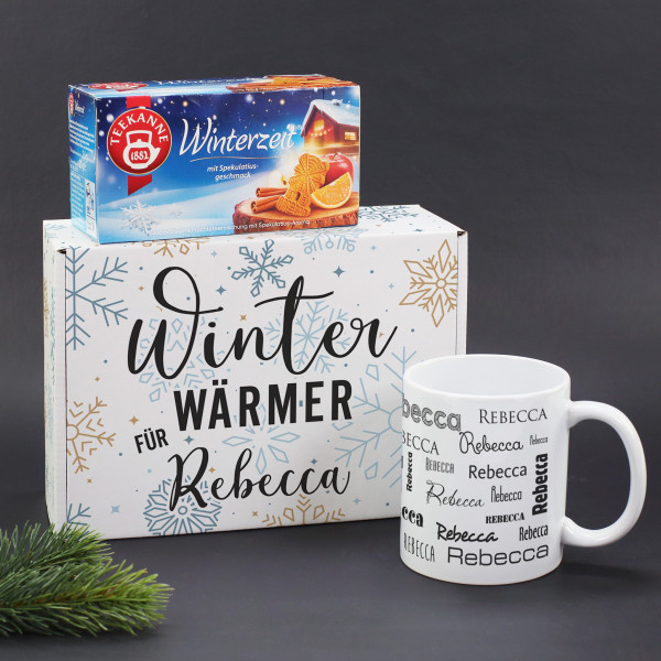 Geschenkset zu Weihnachten mit Tee, Tasse & Verpackung