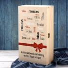 Bedruckte Holzbox mit Name und Wunschtext als Geschenkverpackung