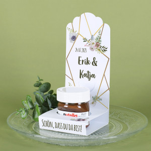 DIY Faltaufsteller für Gastgeschenke zur Hochzeit