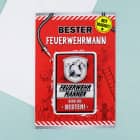 Glückwunschkarte mit Magnet für den Feuerwehrmann