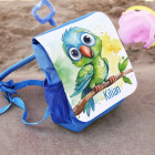 Papagei Kindergartenrucksack mit Namensaufdruck