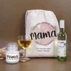 Das größte Glück ist, eine Mama wie Dich zu haben. - Geschenkset mit Wein und Duftkerze