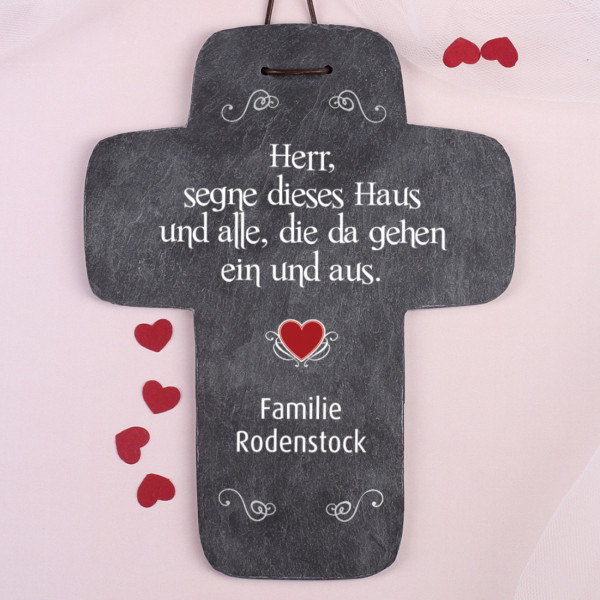 Schieferkreuz bedruckt