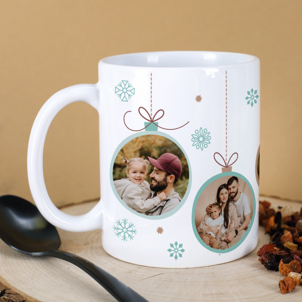 Tasse zu Weihnachten mit Fotos bedruckt