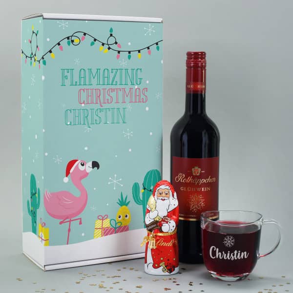 Flamazing Christmas Geschenkset mit Glühwein und Glas