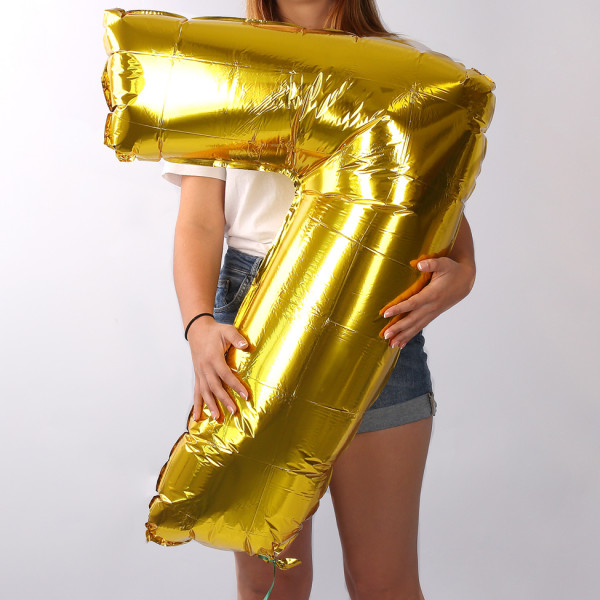 Riesiger Folienballon in gold