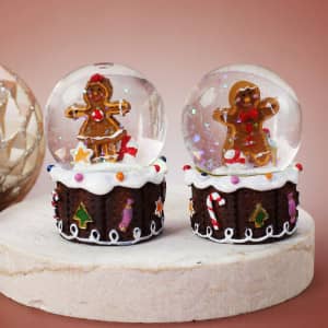 Lebkuchen Schneekugel als Weihnachtsdeko