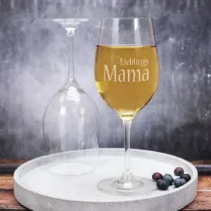 Weinglas mit Gravur für Mama