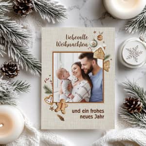 Weihnachtskarte mit Foto bedruckt