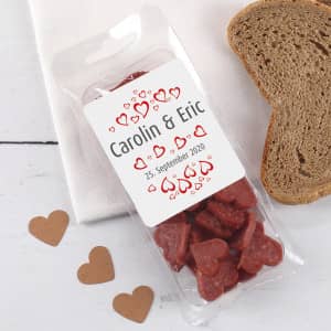 Salami Snack zur Hochzeit personalisiert