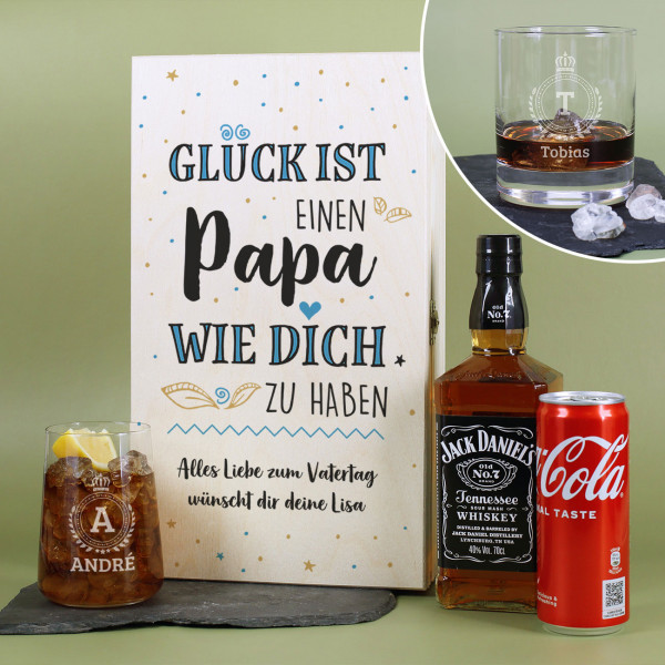 Jack Daniels Geschenkset für den besten Papa zum Vatertag oder Geburtstag