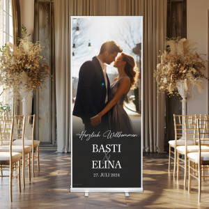 Rollup Banner zur Hochzeit mit Foto