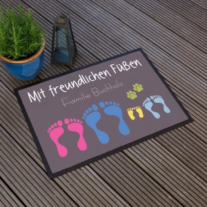 Bedruckte Fußmatten  Fußmatte personalisiert mit Aufdruck