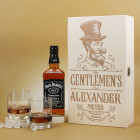 The Gentlemen's Club - Geschenkset mit zwei Whiskeygläsern und Jack Daniel's