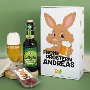 Geschenkset zu Weihnachten mit Bier personalisiert