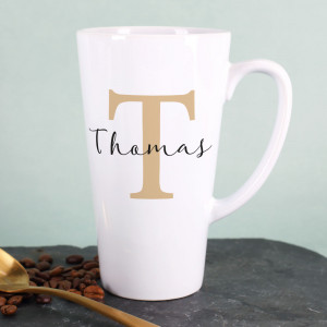 Tasse mit Name und Initial