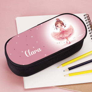 Stiftebox mit Ballerina & Name bedruckt