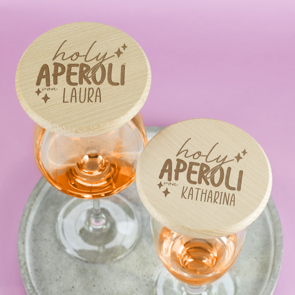 Aperol Glasabdeckung mit Namensgravur