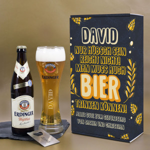 Lustiges Bier Geschenkset mit Name & Text