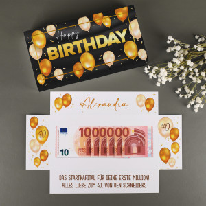 Geschenkbox für Geldgeschenke zum Geburtstag