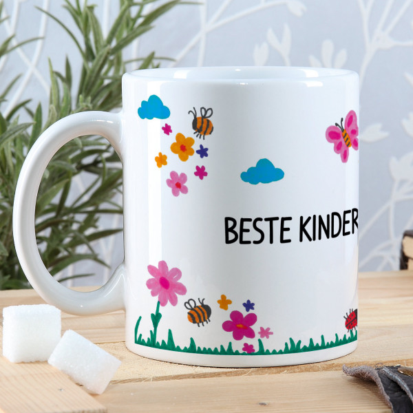 Tasse mit eigener Gestaltungsfläche und Wunschtext